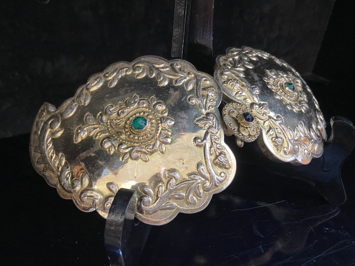 Vermeil Belt Buckle, Greece, Ottoman Empire, 19th Century-photo-2
