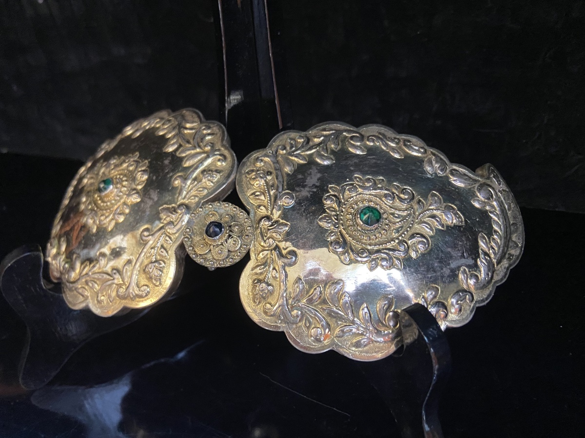 Vermeil Belt Buckle, Greece, Ottoman Empire, 19th Century-photo-3