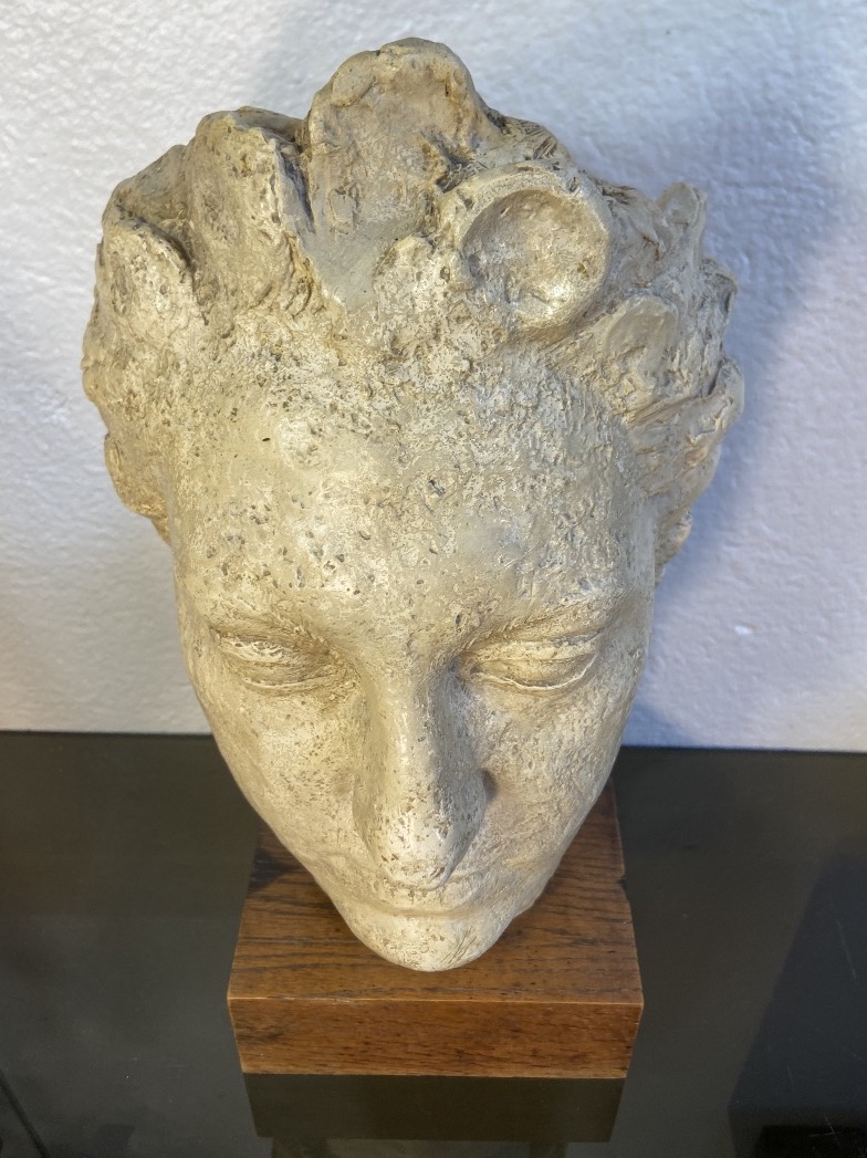 Sculpture Tête De Femme, Plâtre D'Atelier, Années 1930/40-photo-5