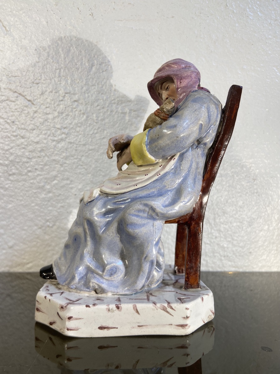 Figurine En Faïence, Epoque XIXe-photo-3