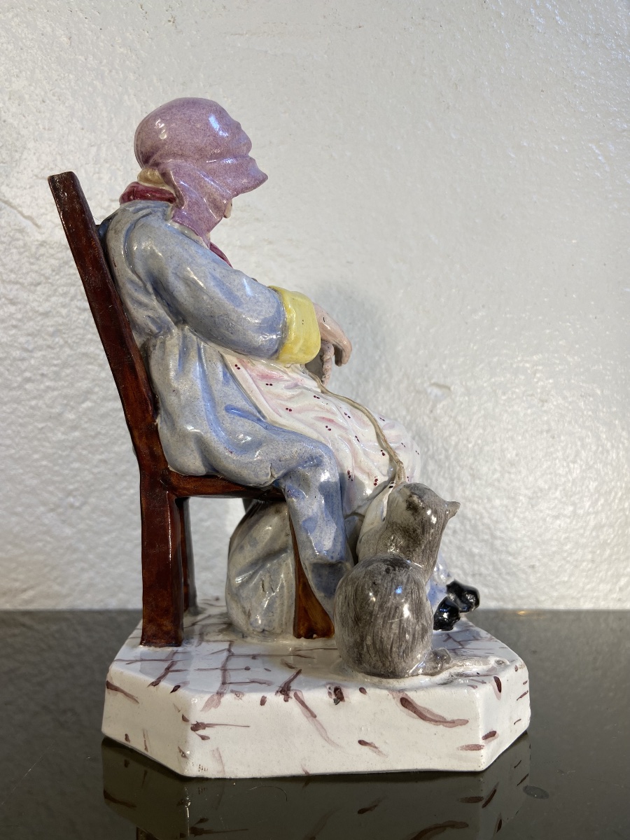 Figurine En Faïence, Epoque XIXe-photo-3