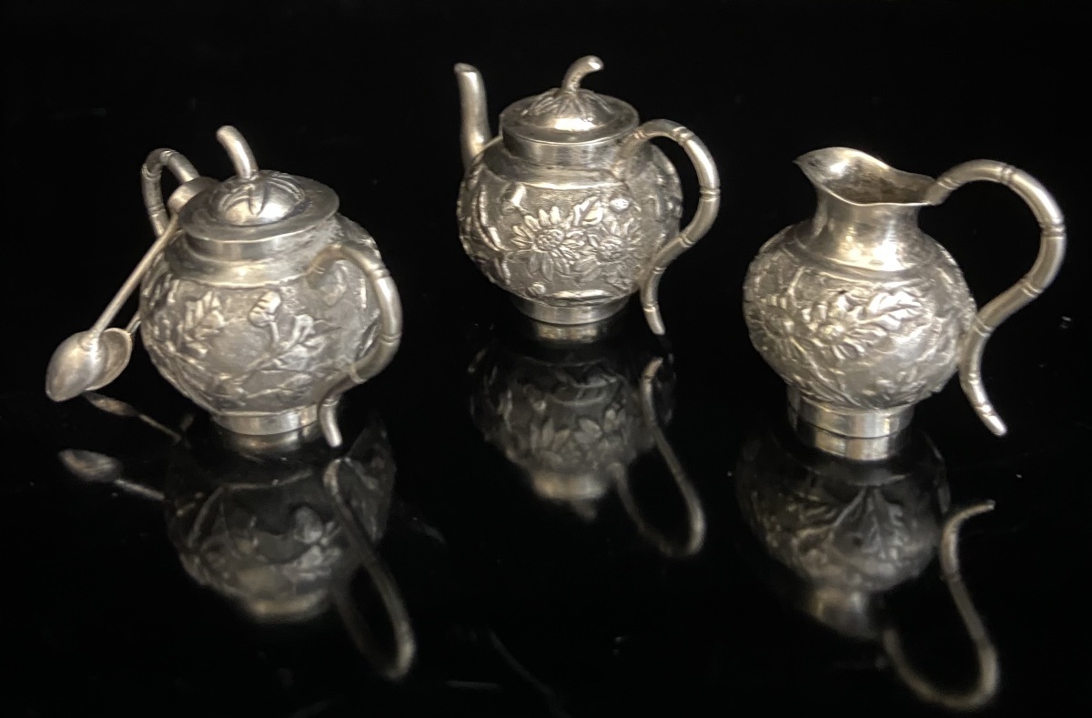Miniature Silver Tea Set, China Or Indochina, Early 20th Century-photo-2