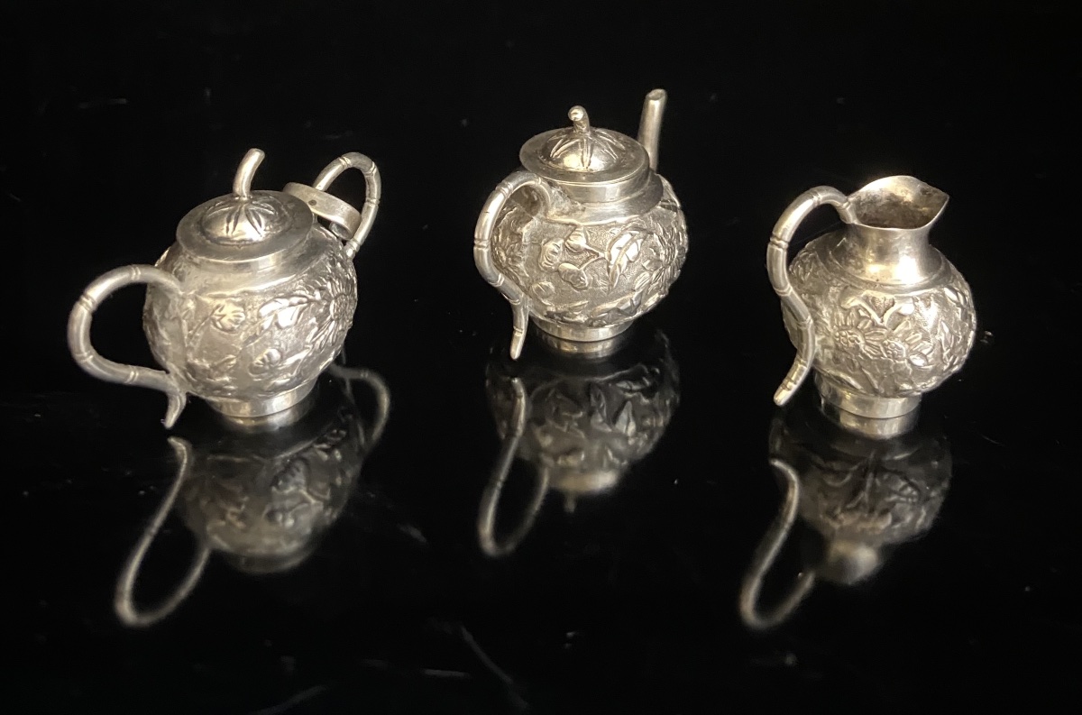 Miniature Silver Tea Set, China Or Indochina, Early 20th Century-photo-4