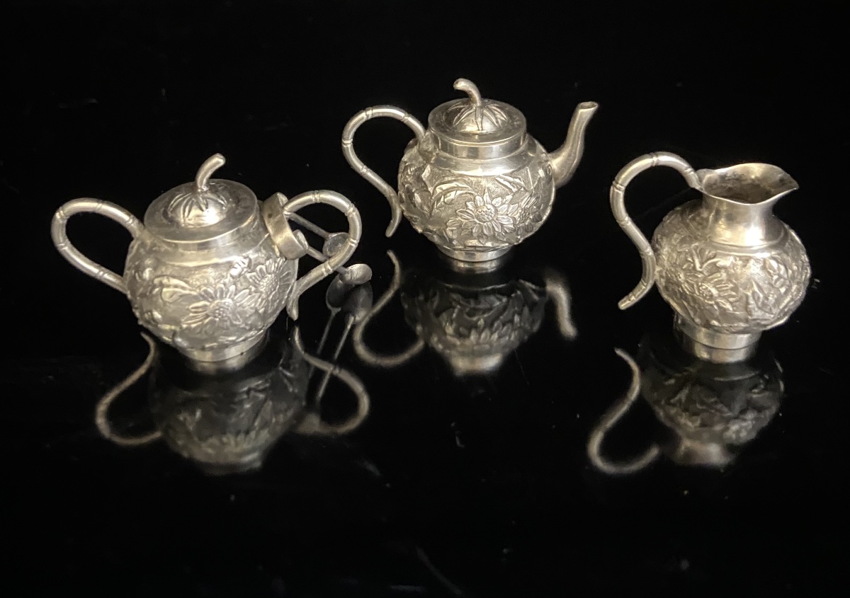 Miniature Silver Tea Set, China Or Indochina, Early 20th Century-photo-1