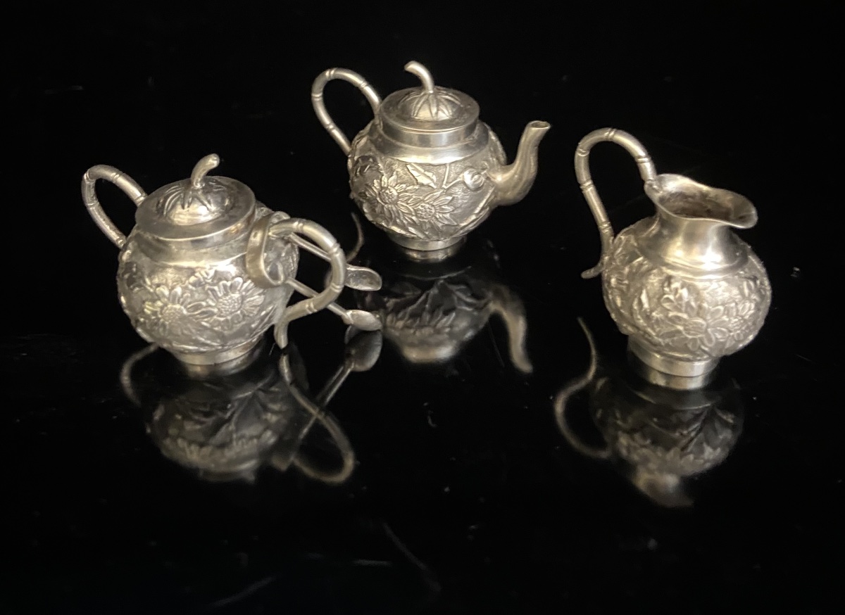Miniature Silver Tea Set, China Or Indochina, Early 20th Century-photo-2