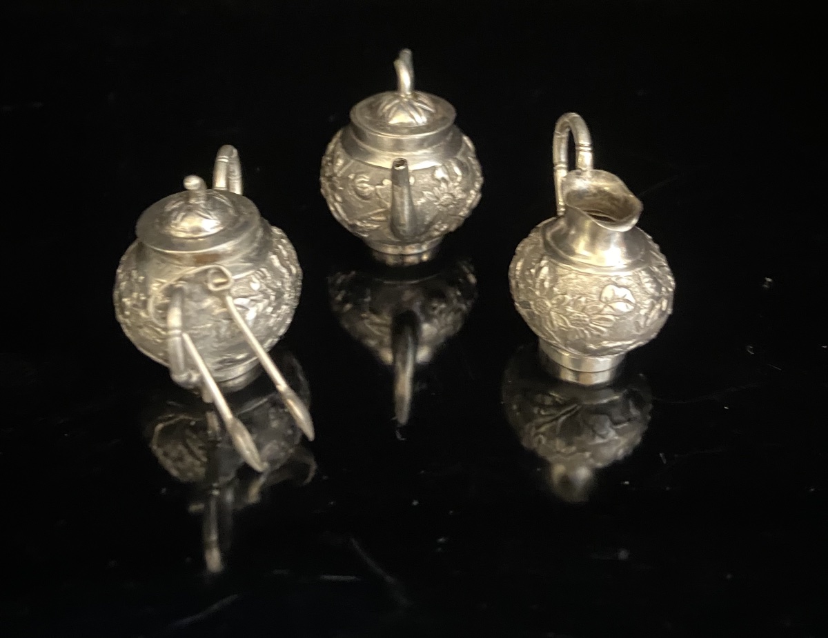 Miniature Silver Tea Set, China Or Indochina, Early 20th Century-photo-3