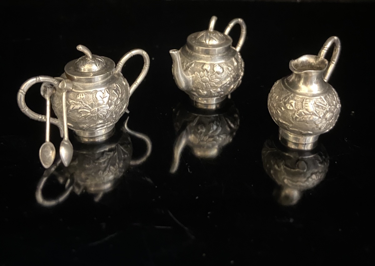 Miniature Silver Tea Set, China Or Indochina, Early 20th Century-photo-4