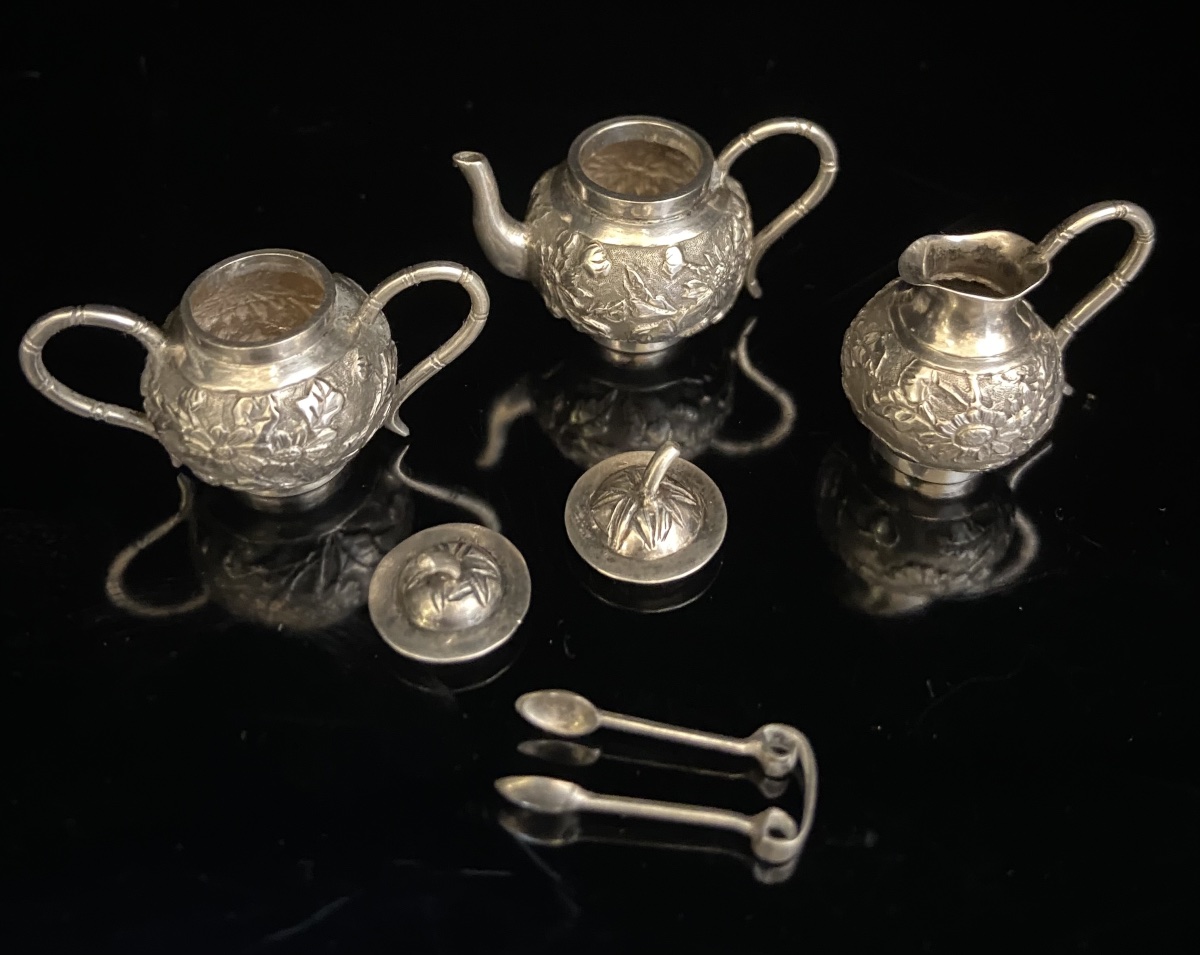 Miniature Silver Tea Set, China Or Indochina, Early 20th Century-photo-5