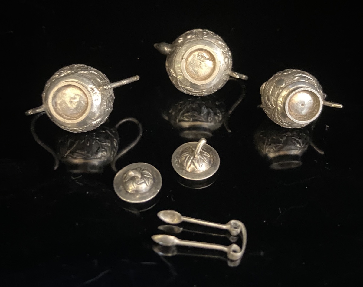 Miniature Silver Tea Set, China Or Indochina, Early 20th Century-photo-6