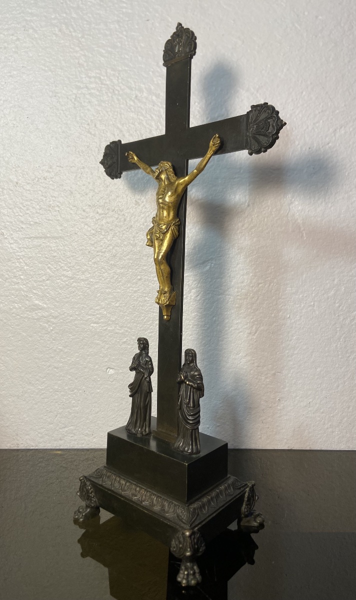Bronze Crucifix, Restoration Period-photo-2