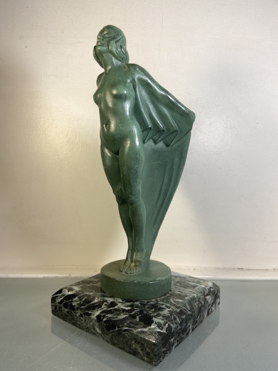 Max Le Verrier, Female Nude In Cast Iron, 1930s-photo-2
