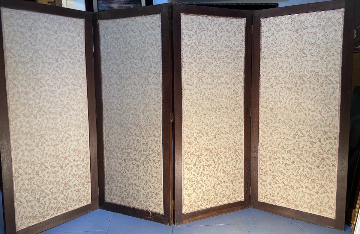 Art Deco Four-panel Screen, Wool Tapestry, 1930s-photo-2