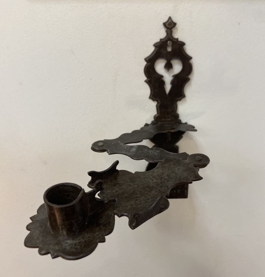 Louis XIV Articulated Wall Sconce In Wrought Iron, 18th Century-photo-2