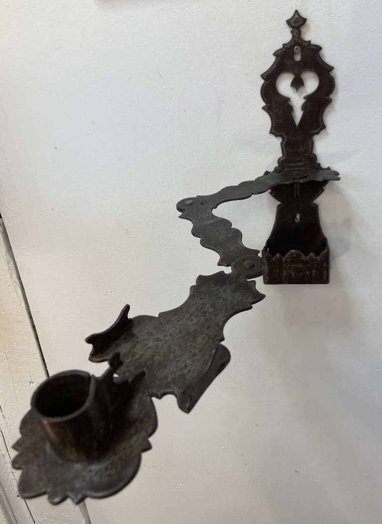Louis XIV Articulated Wall Sconce In Wrought Iron, 18th Century-photo-3