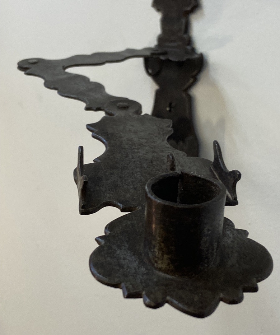 Louis XIV Articulated Wall Sconce In Wrought Iron, 18th Century-photo-3