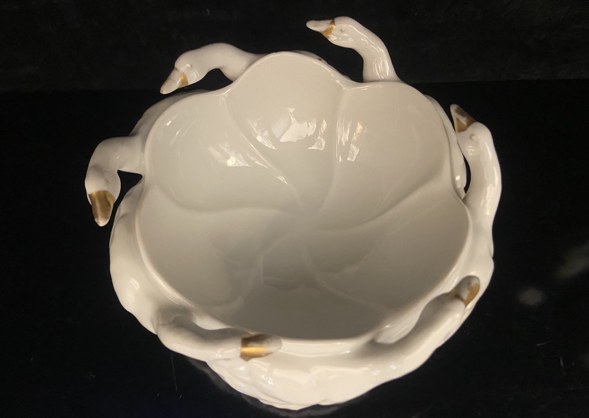 Coupe "Danse Des Oies" En Porcelaine De Thuringe, Epoque 1900-photo-4