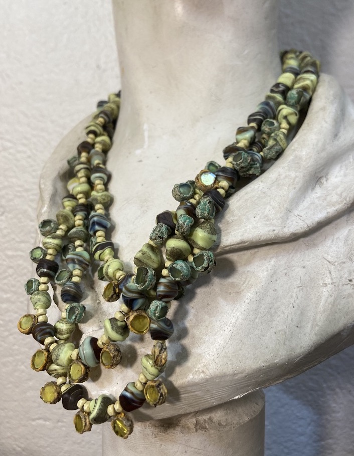 Vautrin Line Follower, Talosel And Glass Necklace, 1960s/70s-photo-2
