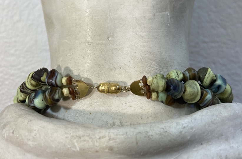 Vautrin Line Follower, Talosel And Glass Necklace, 1960s/70s-photo-4