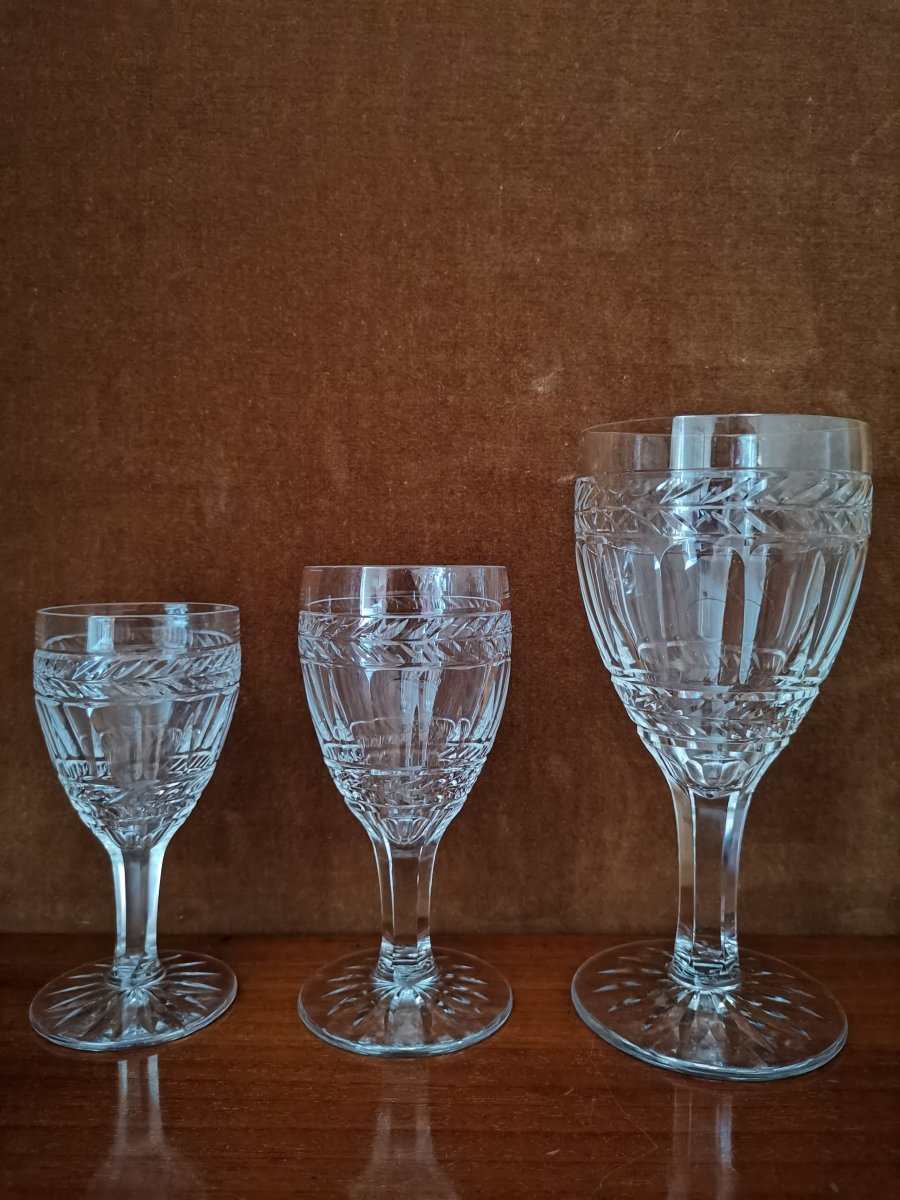 Série De 8 Verres à Porto, Cristal, Epoque XIXème-photo-4