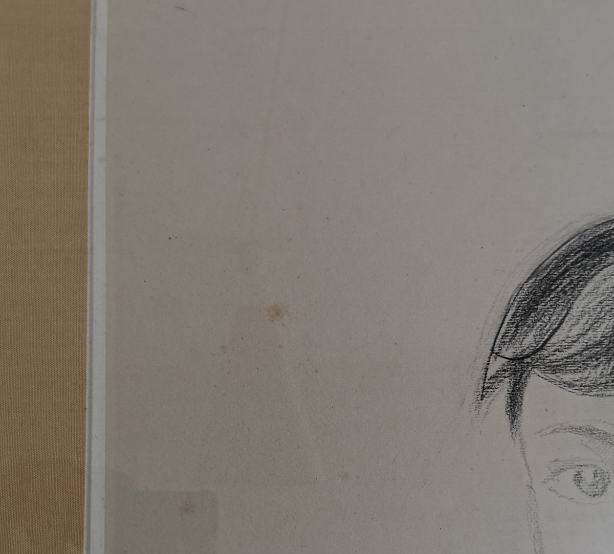 Large Drawing Portrait Of A Child Signed By Pierre Théron, Epoque XXth-photo-4