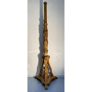 Important Torchiere Or Floor Lamp Base Stamped Fred Vezy, Year 1923