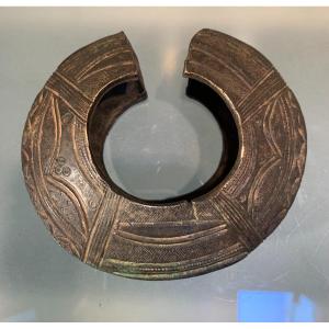 Bracelet En Bronze Africain, Epoque XIXème