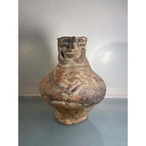 Pichet Précolombien Anthropomorphe, Terre Cuite, Antérieur Au XVIe Siècle
