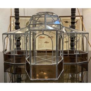 Serre Miniature En Vitrail, Années 1930