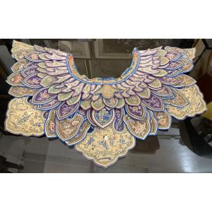 Embroidered Silk Cloud Collar, China, Late 19th Century