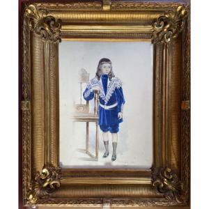 Aquarelle d'Enfant Par Madeleine Carpentier, Year 1896