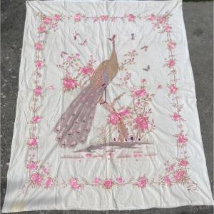 Large Chinese Or Indochinese Silk Embroidery, 1920s–1930s