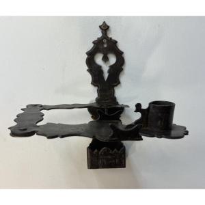 Applique Articulée Louis XIV En Fer Forgé, Epoque XVIIIe