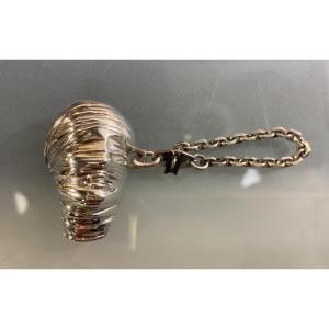 Igor Mitoraj, Silver-plated Metal Keychain, 1970s/80s