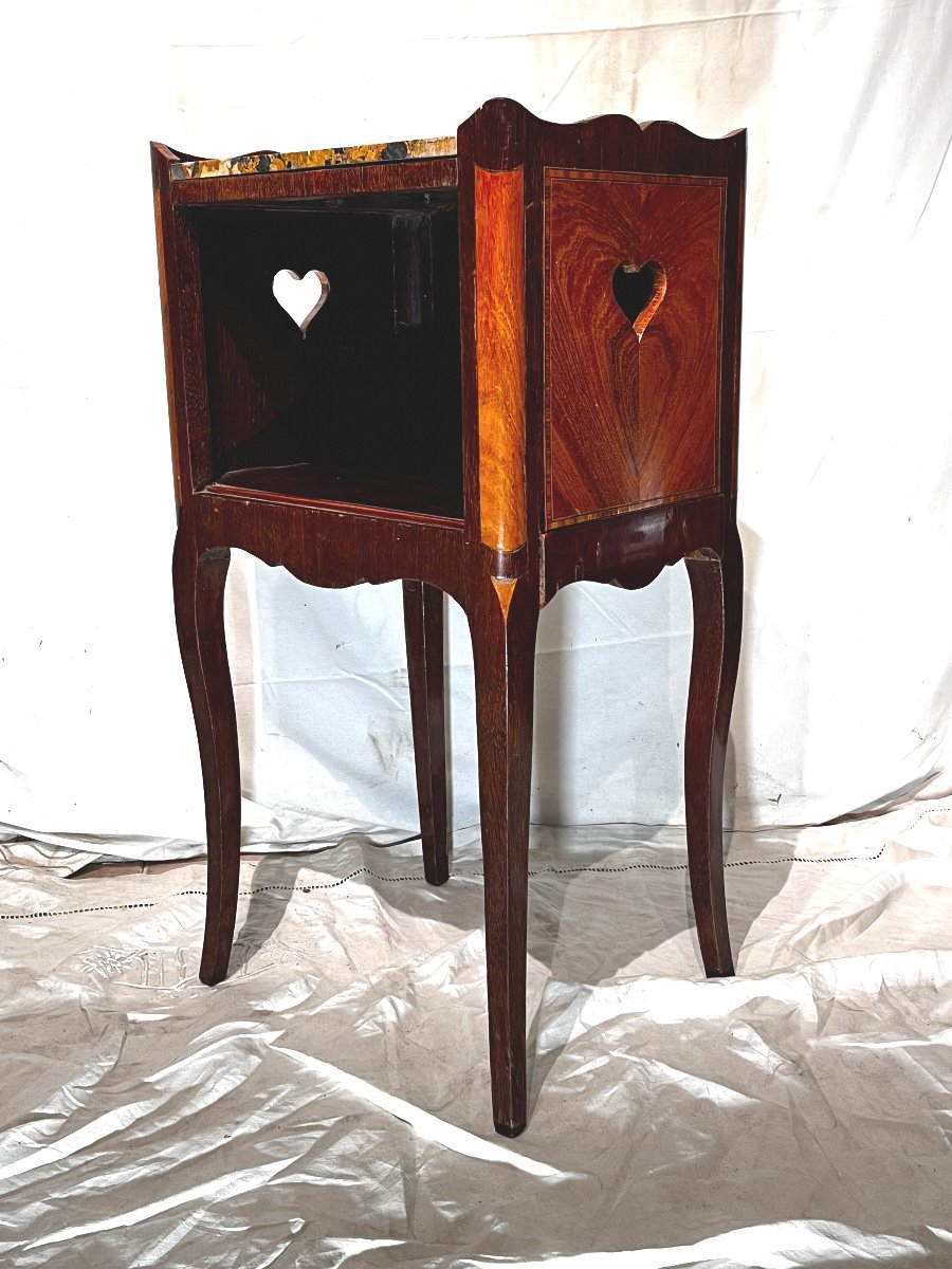 Louis XV Style Marquetry Bedside Table Early 20th Century