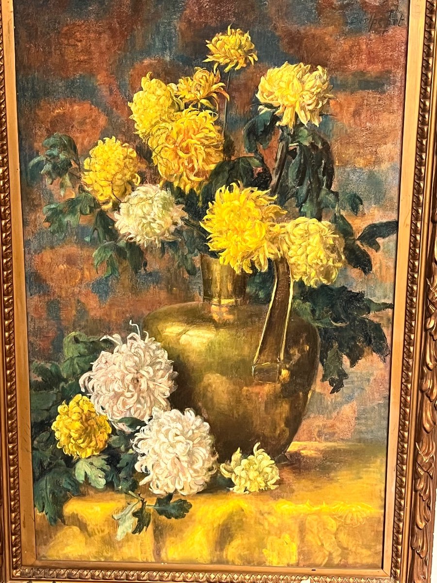 Large Pastel Early 20th Century Berthe Art -photo-4