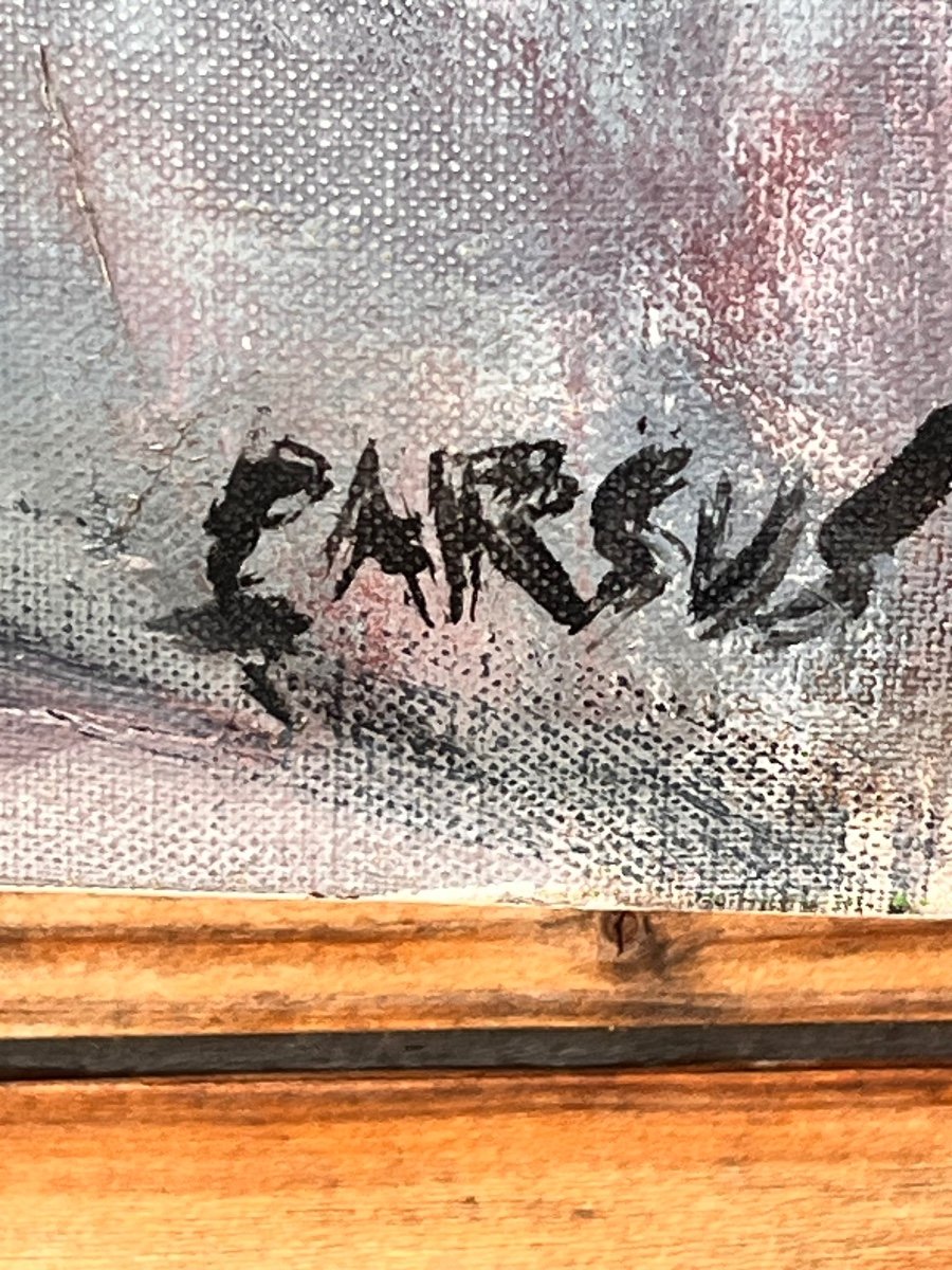 Oil On Canvas By Parsus "forgiveness" 1970-photo-3