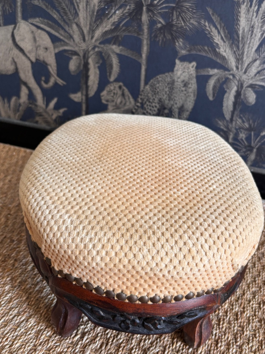 Napoleon III Rosewood Footrest, 19th Century -photo-2