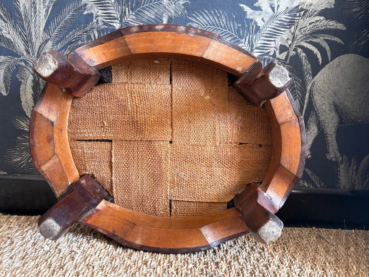 Napoleon III Rosewood Footrest, 19th Century -photo-3