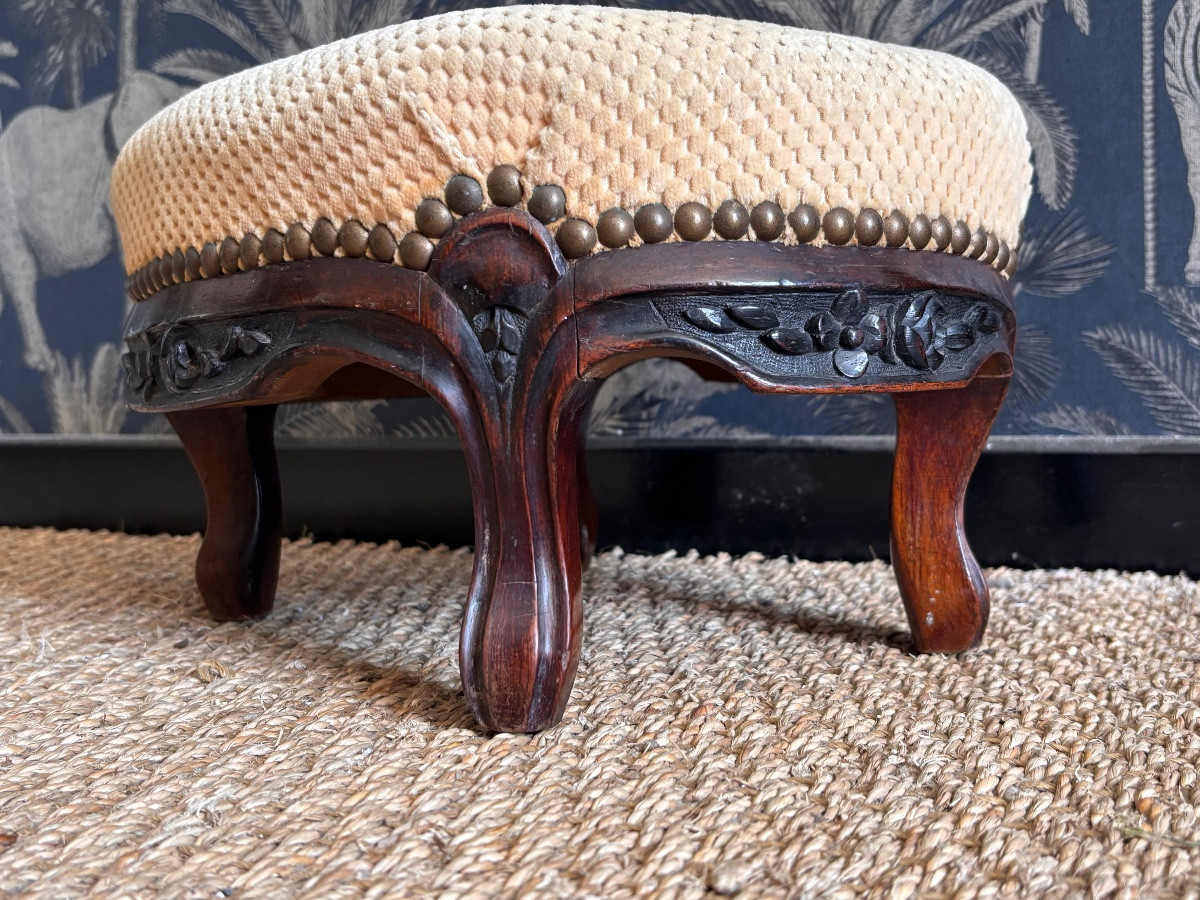 Napoleon III Rosewood Footrest, 19th Century 