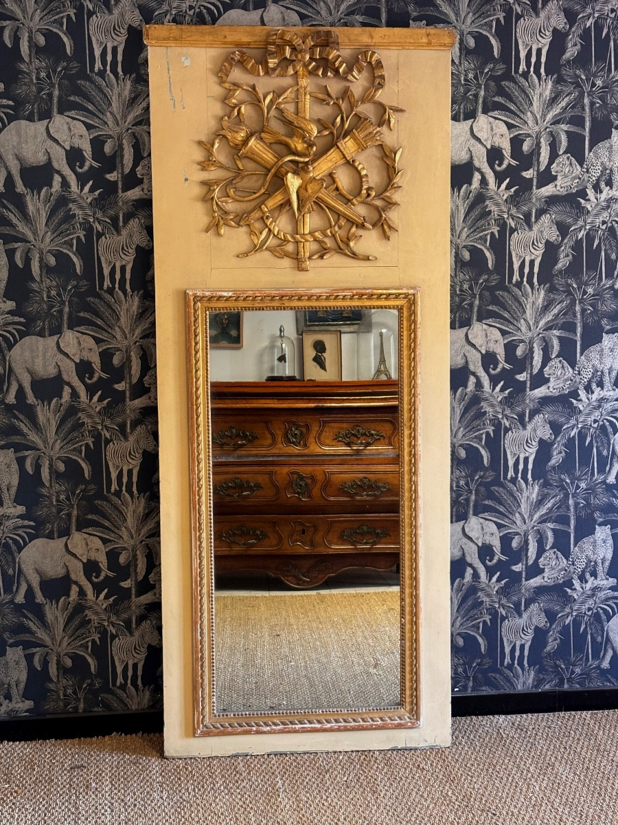 Trumeau De Boiserie Bois Doré XVIII Eme 