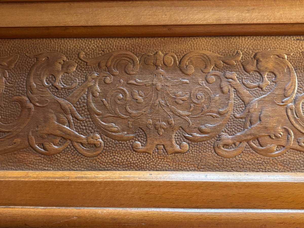 Art Nouveau Curved Wooden Bed 1900 Kohn Brothers Vienna-photo-4