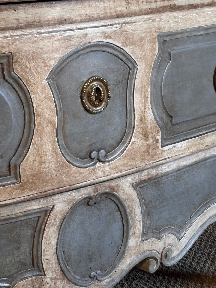 18th Century Painted Provençal Chest Of Drawers -photo-4