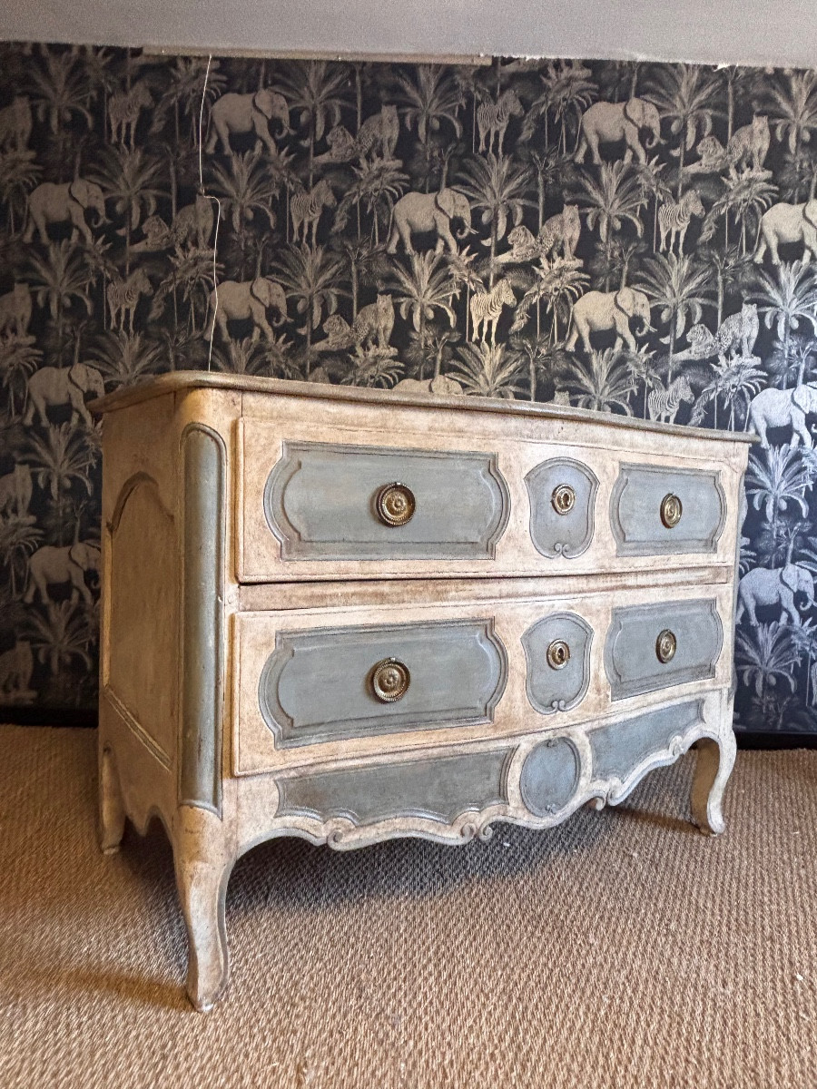 18th Century Painted Provençal Chest Of Drawers 
