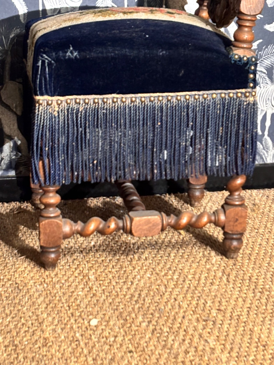 Paire de chaise néogothique XIX eme -photo-4