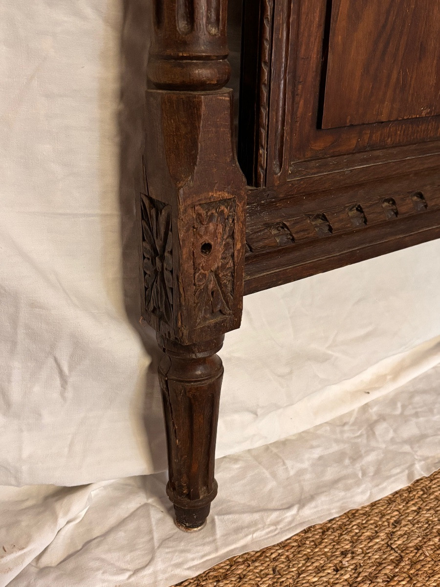 Pair Of Louis XVI Style Natural Wood Headboards, 18th Century -photo-3