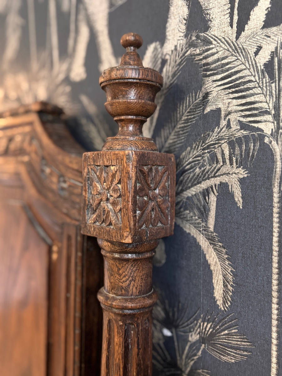 Pair Of Louis XVI Style Natural Wood Headboards, 18th Century -photo-4