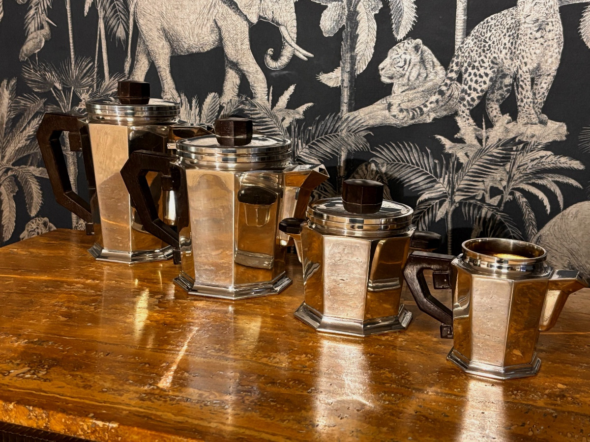Service à café métal argenté art deco moderniste 1930
