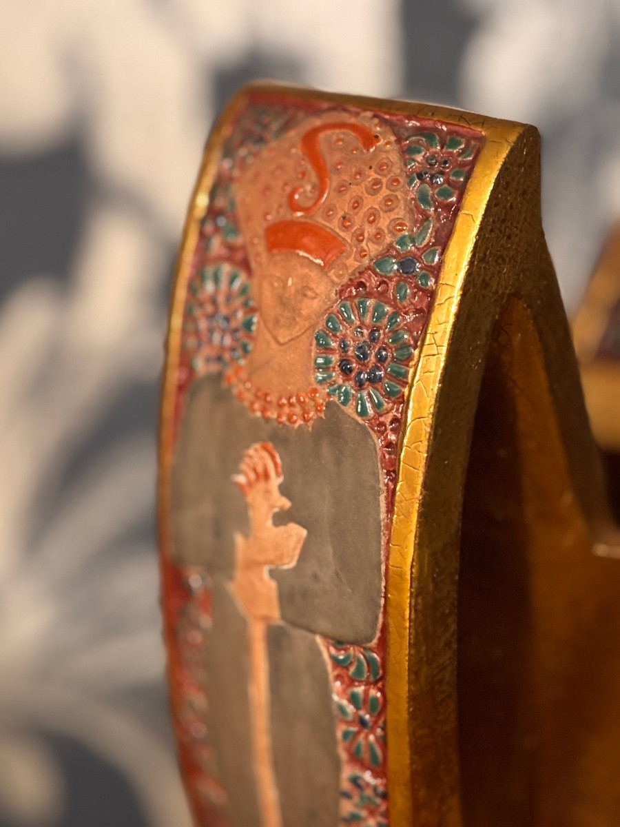 Vase céramique art deco Marcel Guillard 1930-photo-4