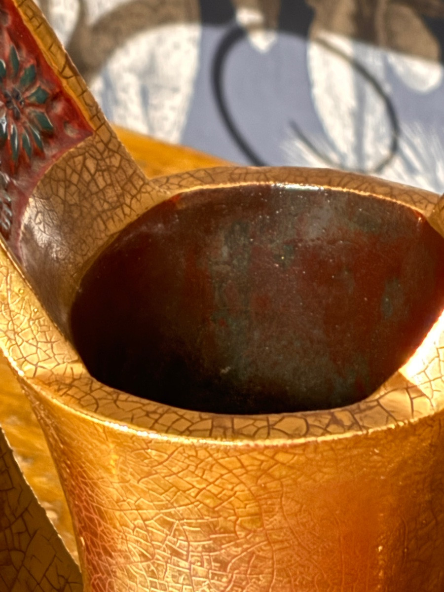 Vase céramique art deco Marcel Guillard 1930-photo-3