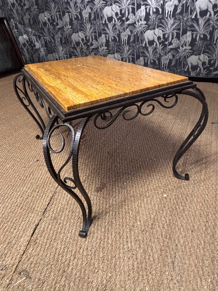 Table basse art deco fer forgé 1930-photo-2